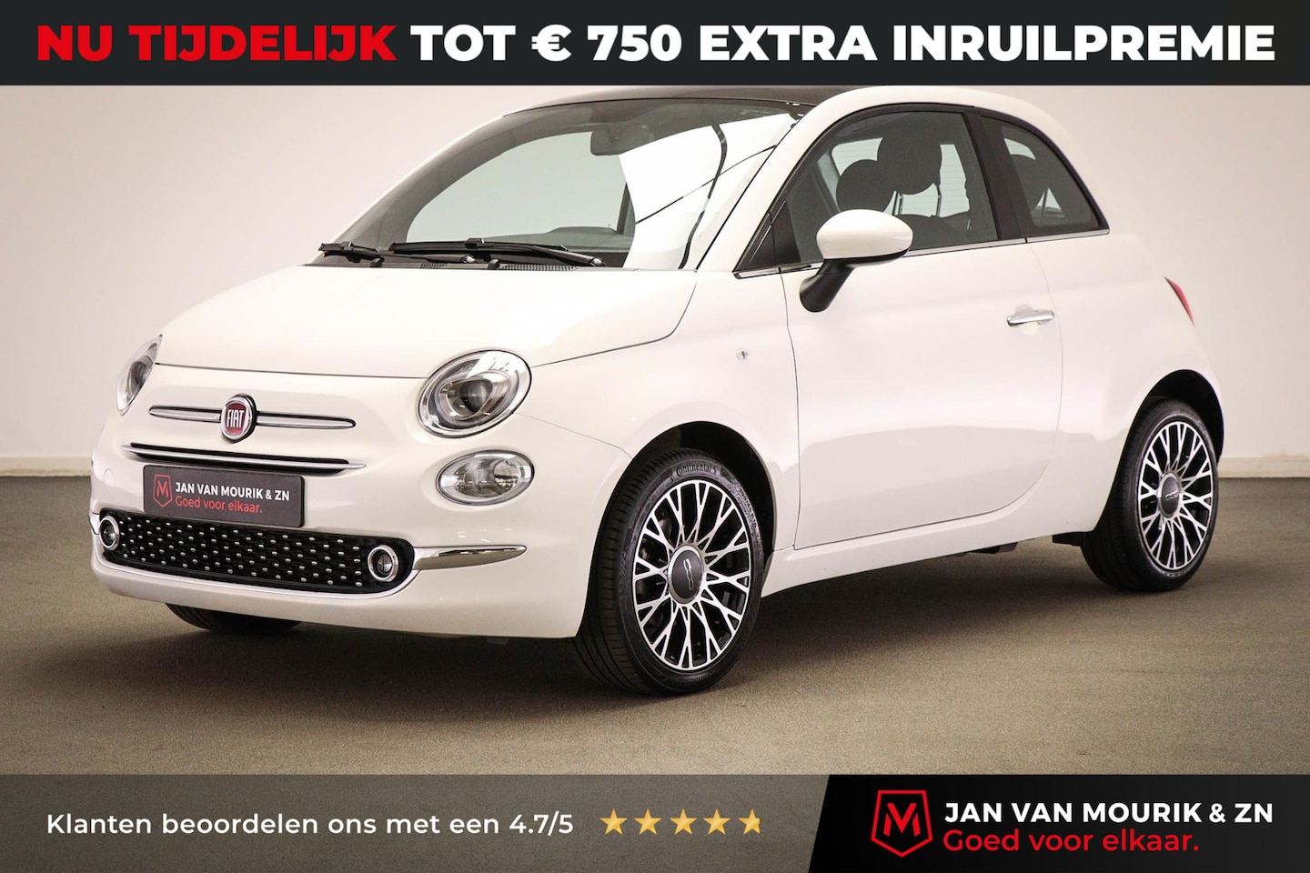 Fiat 500 - 1.0 Hybrid Dolcevita | PANORAMADAK | AIRCO | CRUISE | DAB - AutoWereld.nl