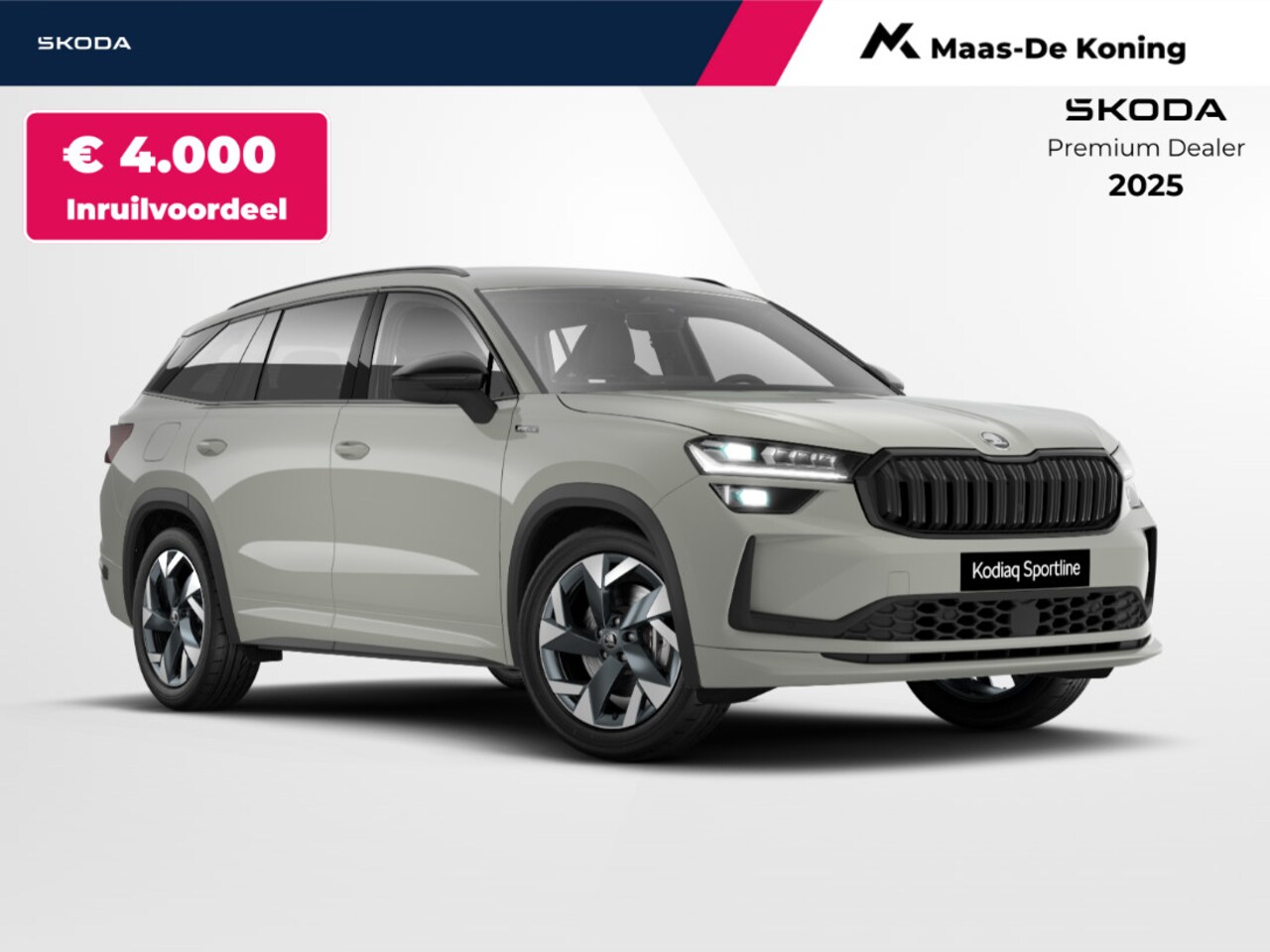 Skoda Kodiaq - Sportline Business 1.5 TSI PHEV 150 kW / 204 PK SU V | Trekhaak wegklapbaar | Steel Grey | - AutoWereld.nl