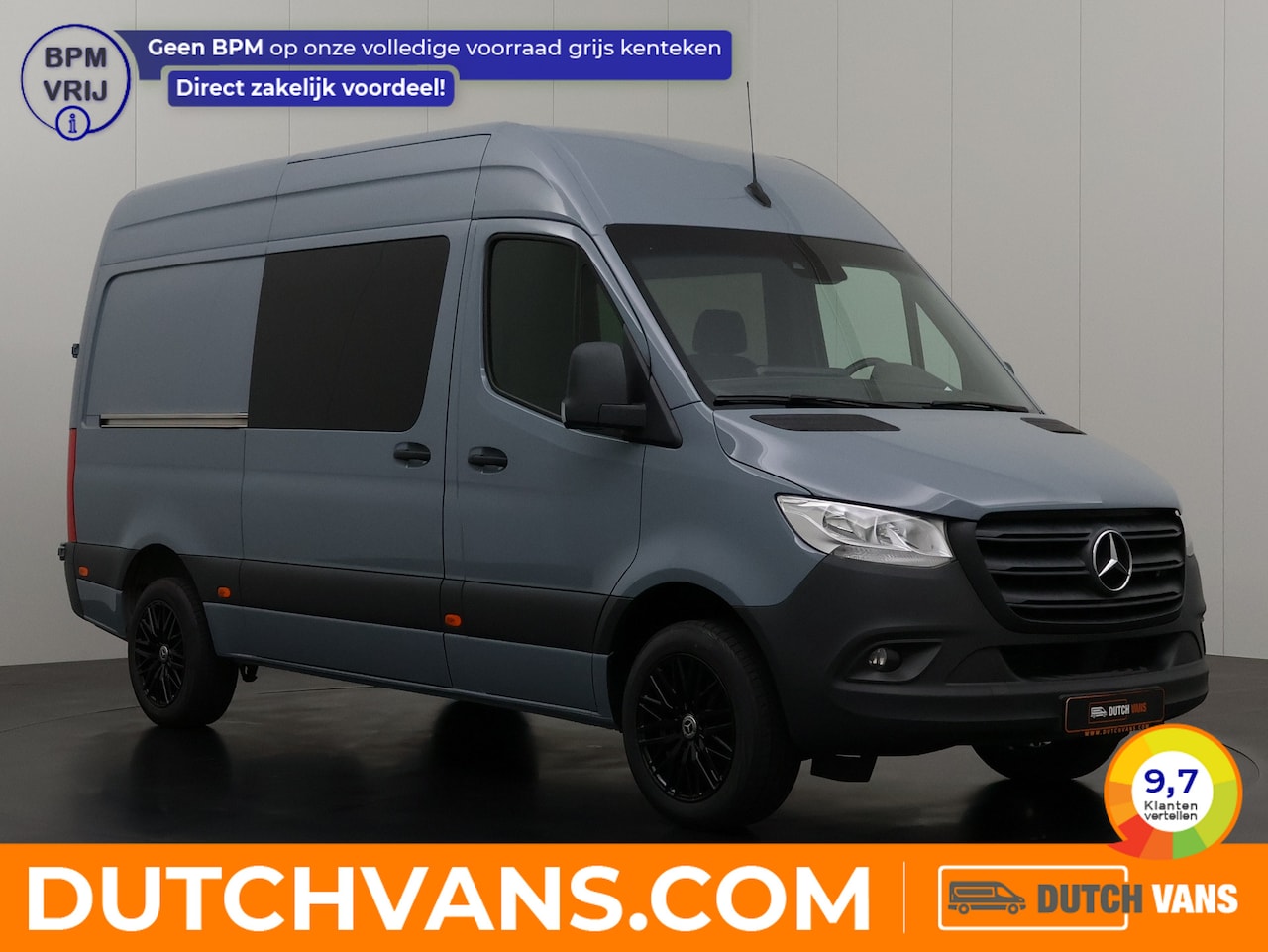 Mercedes-Benz Sprinter - 316CDI L2H2 Dubbele Cabine | 2xSchuifdeur | Mbux | Camera | Airco | Cruise - AutoWereld.nl