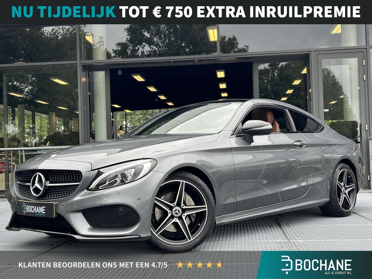 Mercedes-Benz C-klasse Coupé - 180 Ambition | Schuifkanteldak | Stoelverwarming | Dodehoekdetectie | Navigatie - AutoWereld.nl