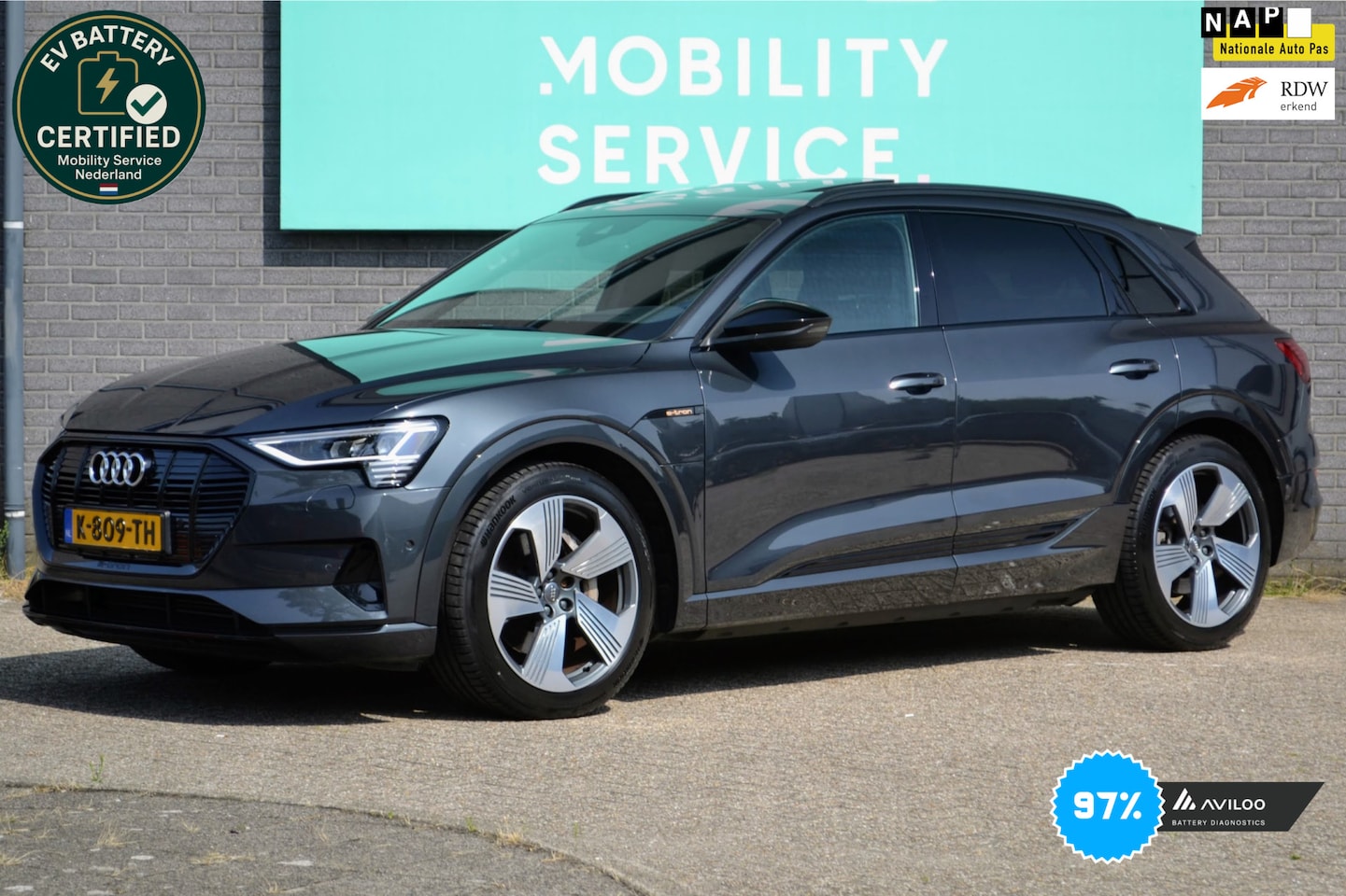 Audi e-tron - E-tron 50 quattro S-LINE Launch edition Vorsprung 71 kWh SOH97% PANO ALCAN LED - AutoWereld.nl