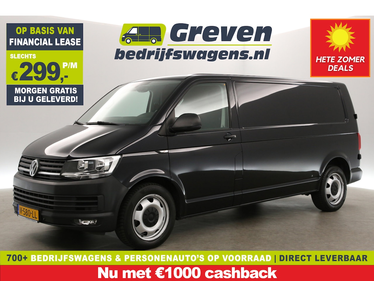 Volkswagen Transporter - 2.0 TDI L2H1 | 204PK | Airco | Carplay | Cruise | Trekhaak | Navigatie | PDC - AutoWereld.nl