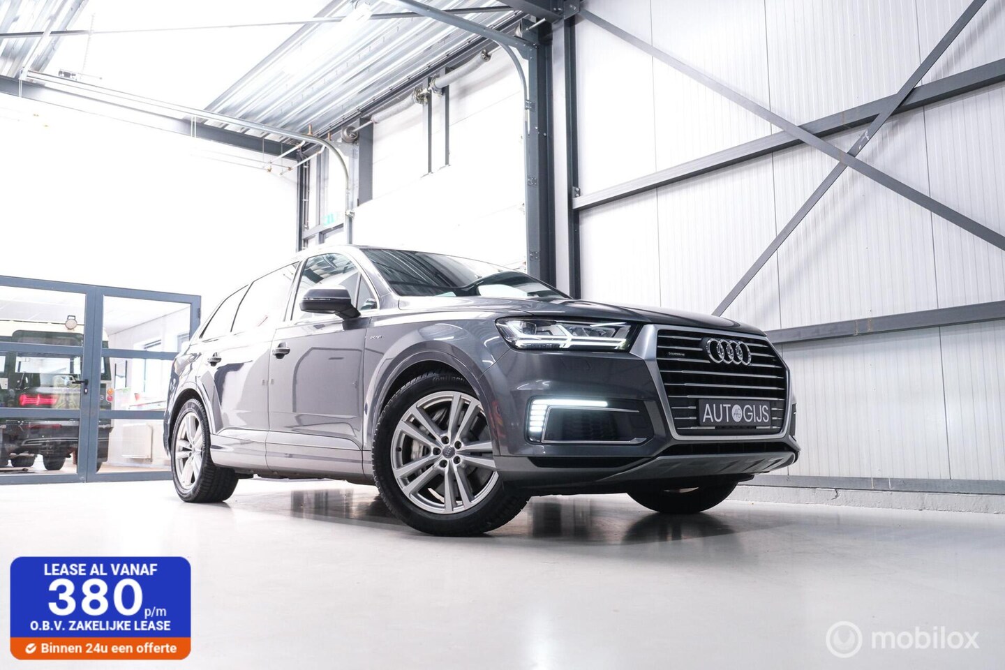 Audi Q7 - 3.0 TDI e-tron quattro S-Line 373 pk | Luchtvering | Rijklaarprijs | Daytona Grijs | Plug - AutoWereld.nl