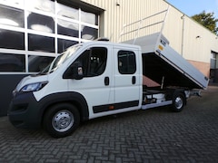 Peugeot Boxer - 2.0 164pk EUR6 3000kg trekken BlueHDI L3 DC Kipper Airco, Cruise, Navi, 7 persoons, Trekha