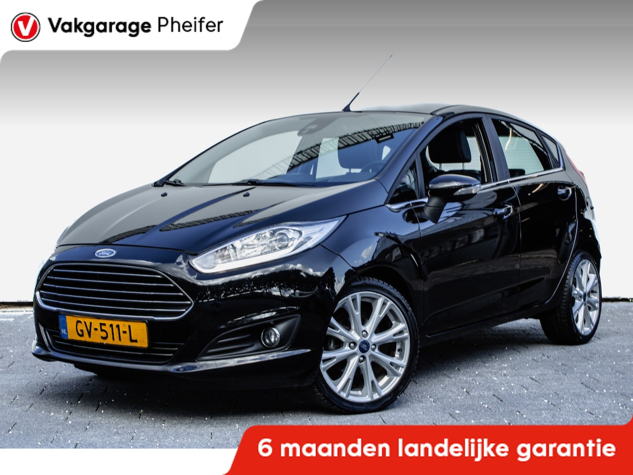 Ford Fiesta - 1.0 125pk EcoBoost Titanium Leer/ Stoelverwarming/ Pdc/ Navigatie/ Lmv - AutoWereld.nl