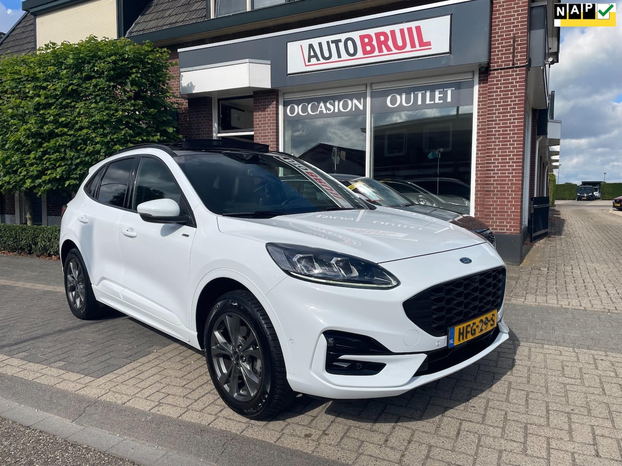 Ford Kuga - 2.5 PHEV ST-Line X Schuifd|Trekh|Headup|1/2 Leder|Stoelverw|etc - AutoWereld.nl