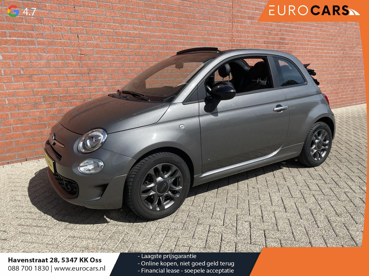 Fiat 500 C - 1.0 70pk Hybrid Connect Navigatie Apple Carplay/Android Auto Airco Cruise Control - AutoWereld.nl
