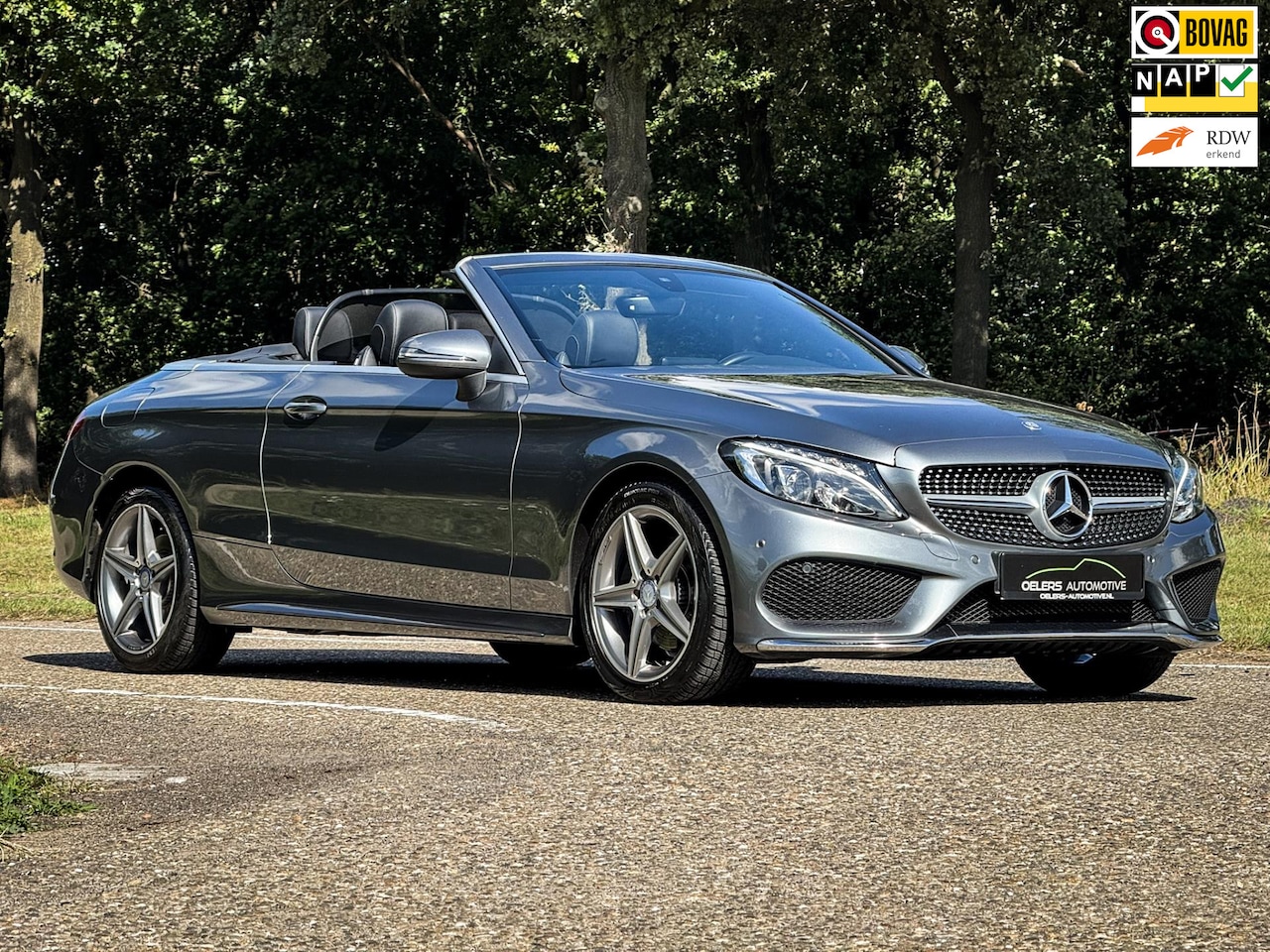 Mercedes-Benz C-klasse Cabrio - 180 AMG Sport | Clima | Cruise | Navi | Airscarf | LED | Metalic | PDC | Leder / alcantara - AutoWereld.nl