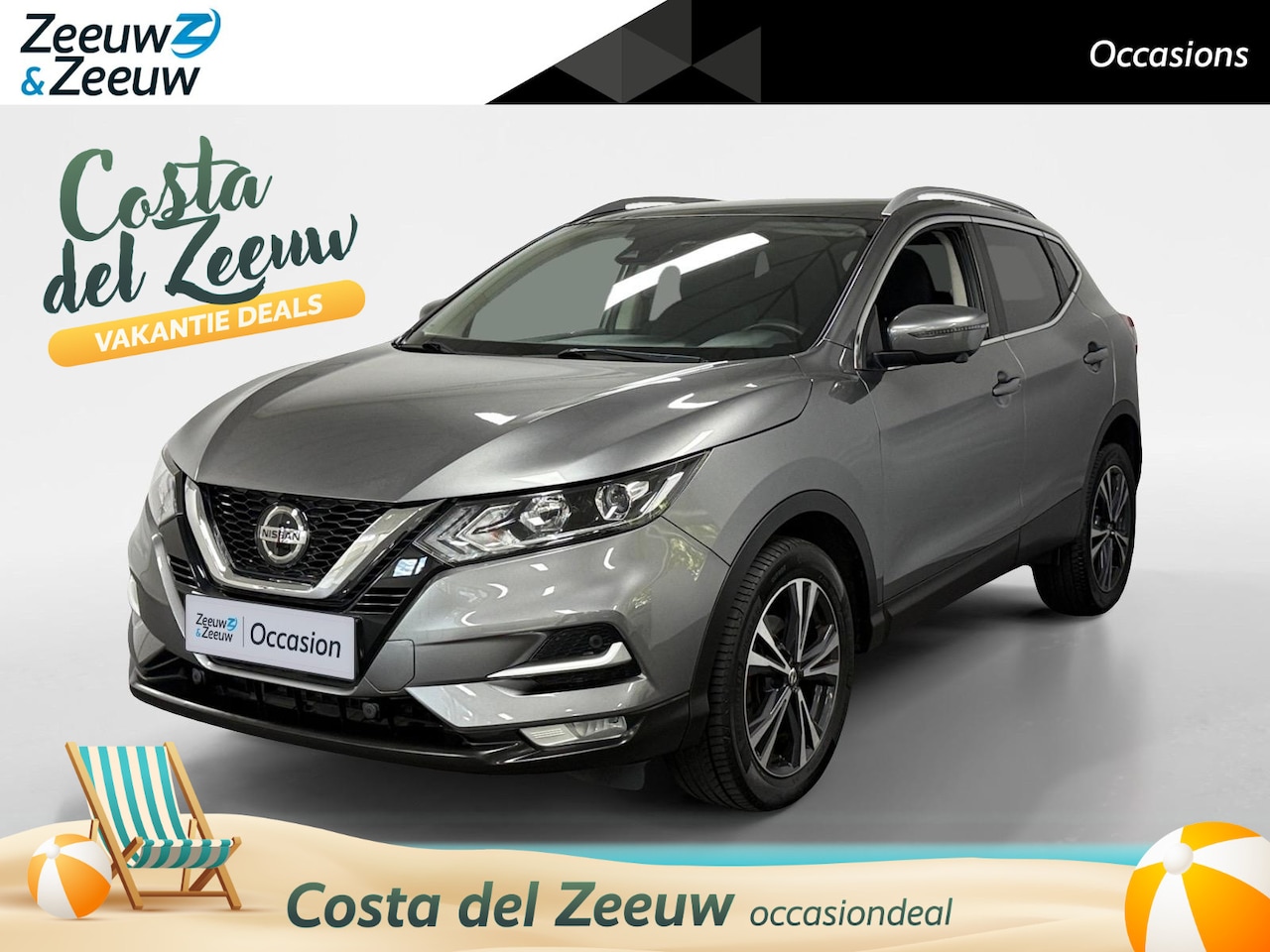 Nissan Qashqai - 1.3 DIG-T N-Connecta AUTOMAAT NAVI AIRCO CAMERA CRUISE CONTROLE PANORAMADAK HOGE INSTAP DE - AutoWereld.nl