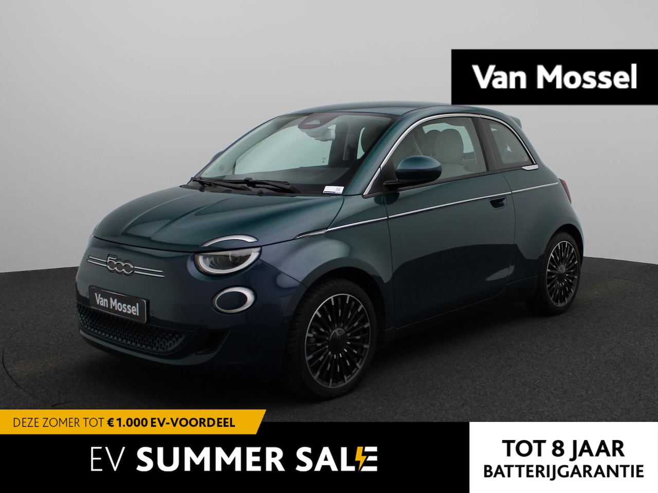 Fiat 500e - La Prima 42 kWh | Leder | Navi | ECC | Cam | PDC | LMV | LED | - AutoWereld.nl