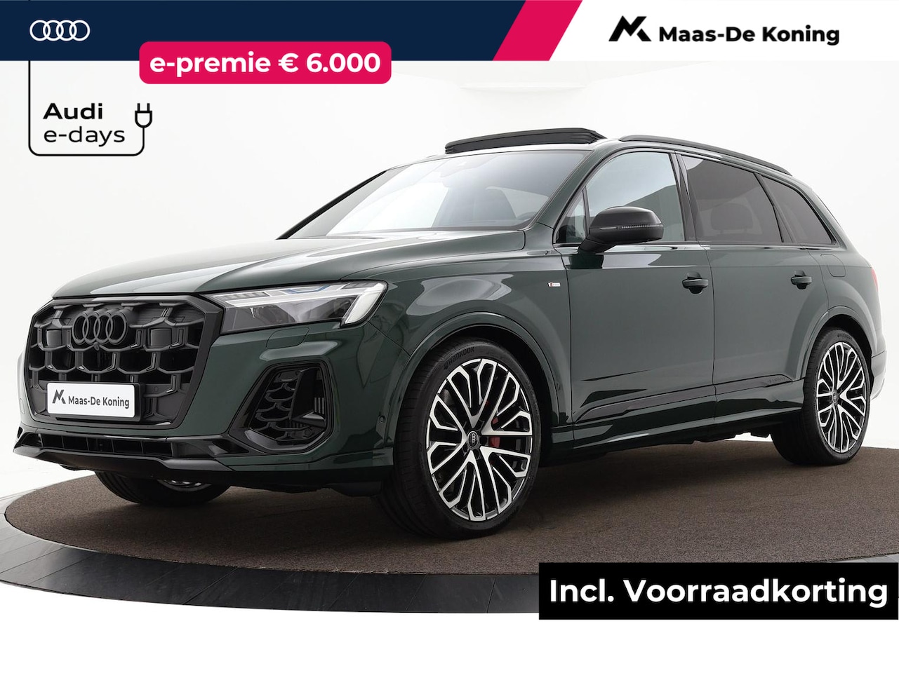 Audi Q7 - 60 TFSI e quattro Pro Line S Competition 490 PK · Audi Exclusive kleur · 22" LM Velgen · H - AutoWereld.nl