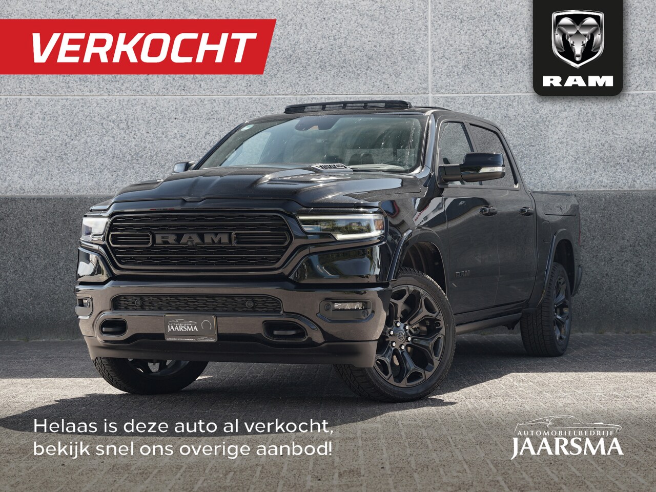 Dodge Ram 1500 - 5.7 V8 4x4 Crew Cab Limited Night |Luchtvering |Volledig Lederen Interieur |Stoelverwarmin - AutoWereld.nl