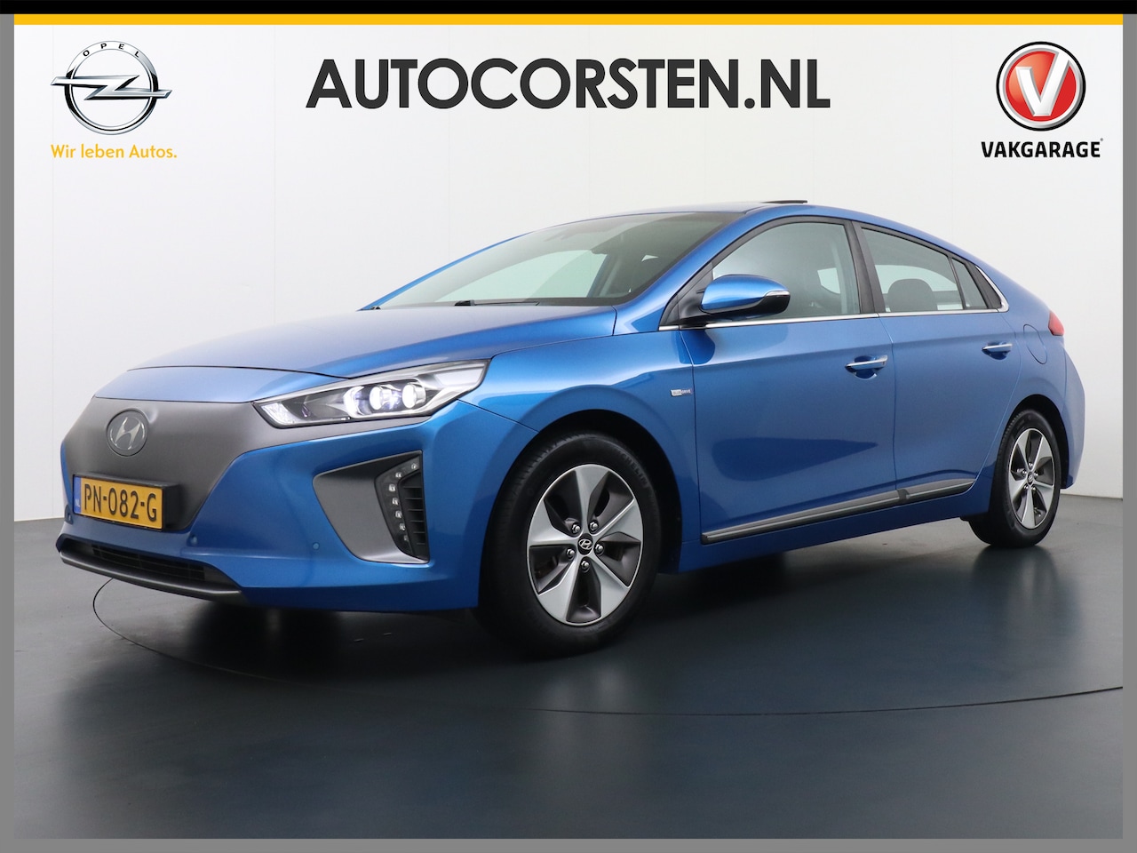 Hyundai IONIQ - Premium EV Leer+elektr.Verst.+Verwarmd Schuif/Kan-dak Adapive-Cruise Apple Carplay Android - AutoWereld.nl