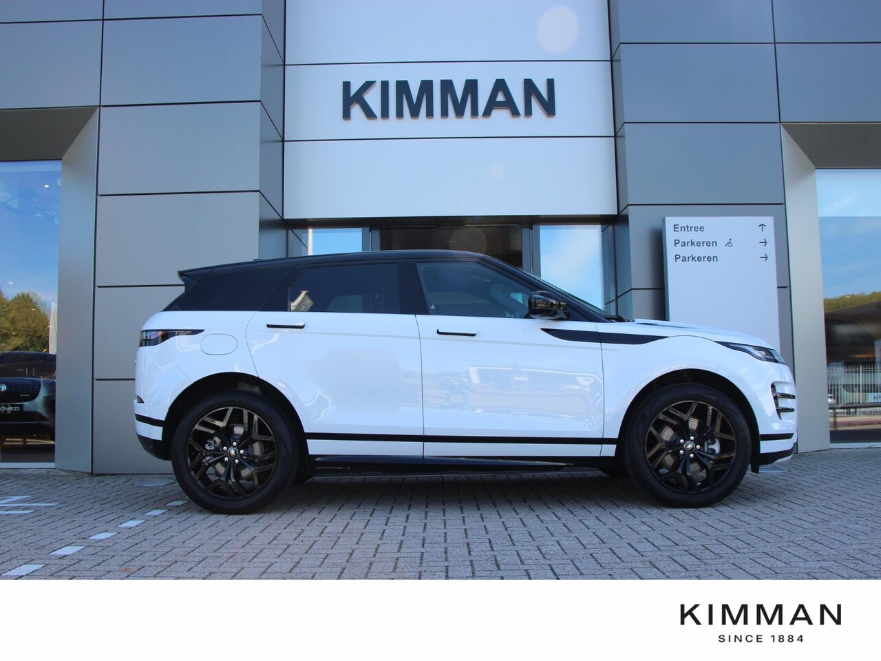 Land Rover Range Rover Evoque - P300e PHEV AWD Dynamic SE | Black Pack | Schuif/Kantel dak | 20 inch Gloss Black Velgen - AutoWereld.nl