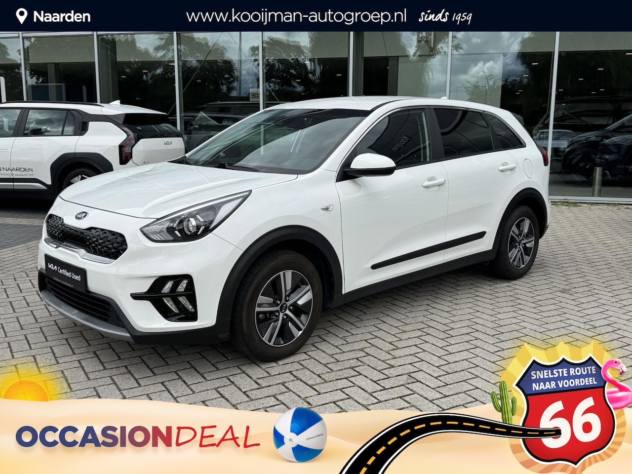 Kia Niro - 1.6 GDi Hybrid ComfortLine Cruise control, achteruitrij camera, navigatie Apple CarPlay/An - AutoWereld.nl