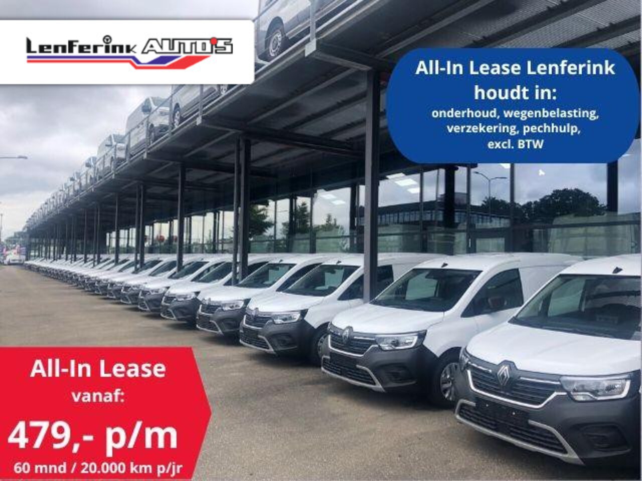 Renault Kangoo - 1.5 Blue dCi 95 pk Autorijden zonder zorgen Lenferink's ALL-IN Lease deal va 479,- ex BTW - AutoWereld.nl
