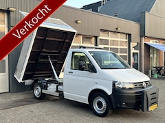 Volkswagen Transporter - 2.0 TDI L1H1 Pick up Kipper open laadbak Airco Trekhaak 2500kg 1e eigenaar 3-Persoons Kiep