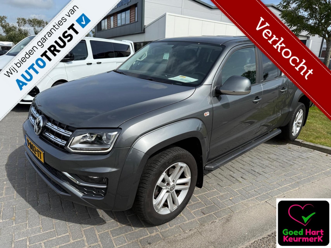 Volkswagen Amarok - 3.0 TDI 4Motion DC Highline V6 258Pk DC Dubbele Cabine Grijs Kenteken - AutoWereld.nl