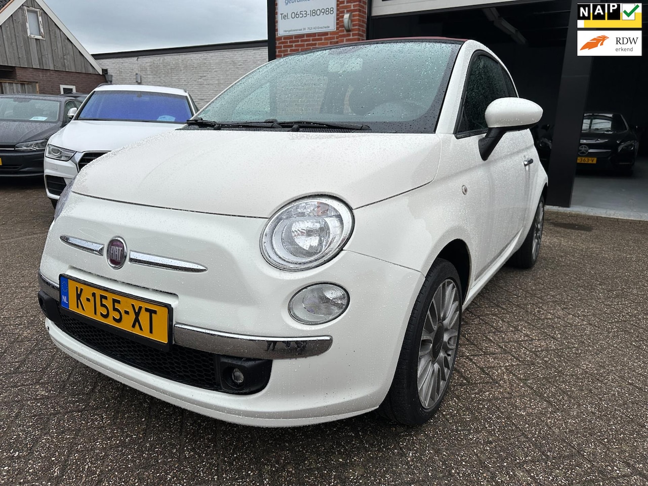 Fiat 500 - 1.2 Lounge CABRIOLET-AIRCO-PDC - AutoWereld.nl