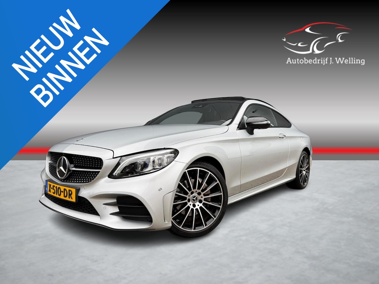 Mercedes-Benz C-klasse Coupé - 180 AMG line Pano / 360cam / 19 inch Burmester - AutoWereld.nl