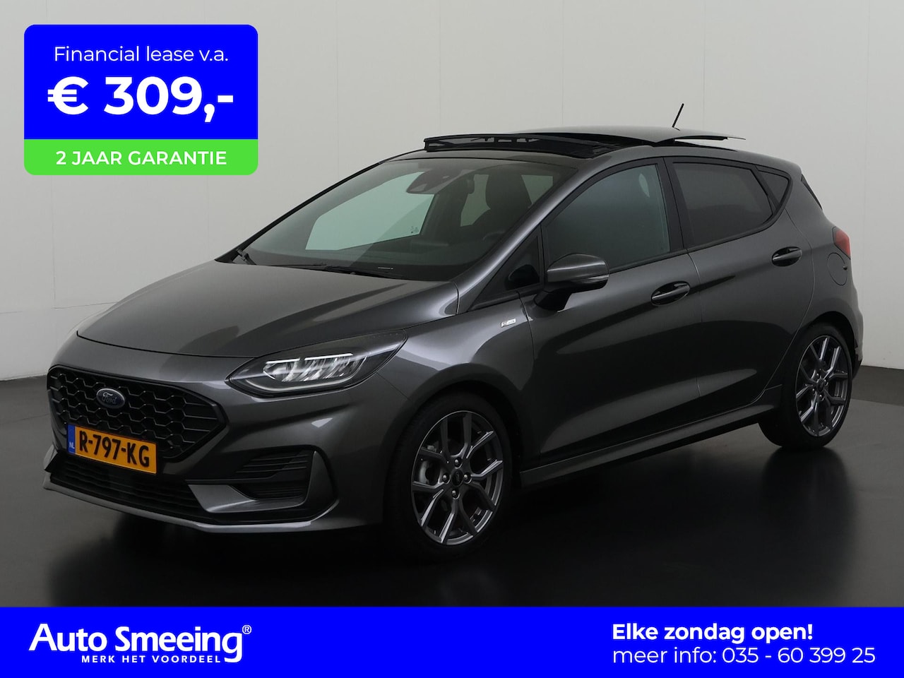 Ford Fiesta - 1.0 EcoBoost Hybrid ST-Line X Automaat | Schuifdak | Zondag Open! - AutoWereld.nl