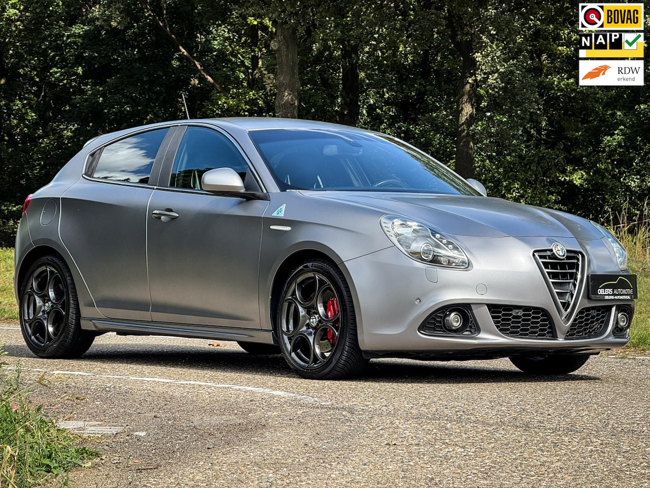Alfa Romeo Giulietta - 1.7 TBi Quadrifoglio Verde | Matt grijs | Bose | Leder / alcantara | Navi | Clima | Cruise - AutoWereld.nl