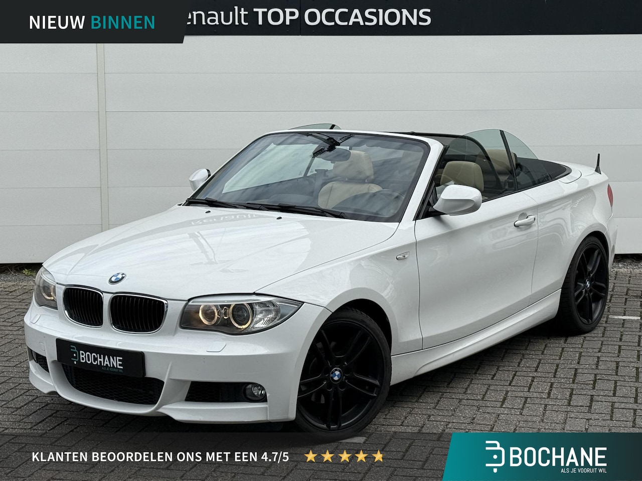 BMW 1-serie Cabrio - 118i M Pakket | Zeer netjes | Sportstoelen | Winterpack | Beige Leder | Angel Eyes | Goed - AutoWereld.nl