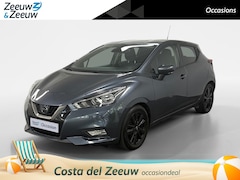 Nissan Micra - 1.0 IG-T N-Connecta AIRCO CAMERA PARKEERSENSOREN CRUISE CONTROLE 5 DEURS ZWARTE VELGEN APP