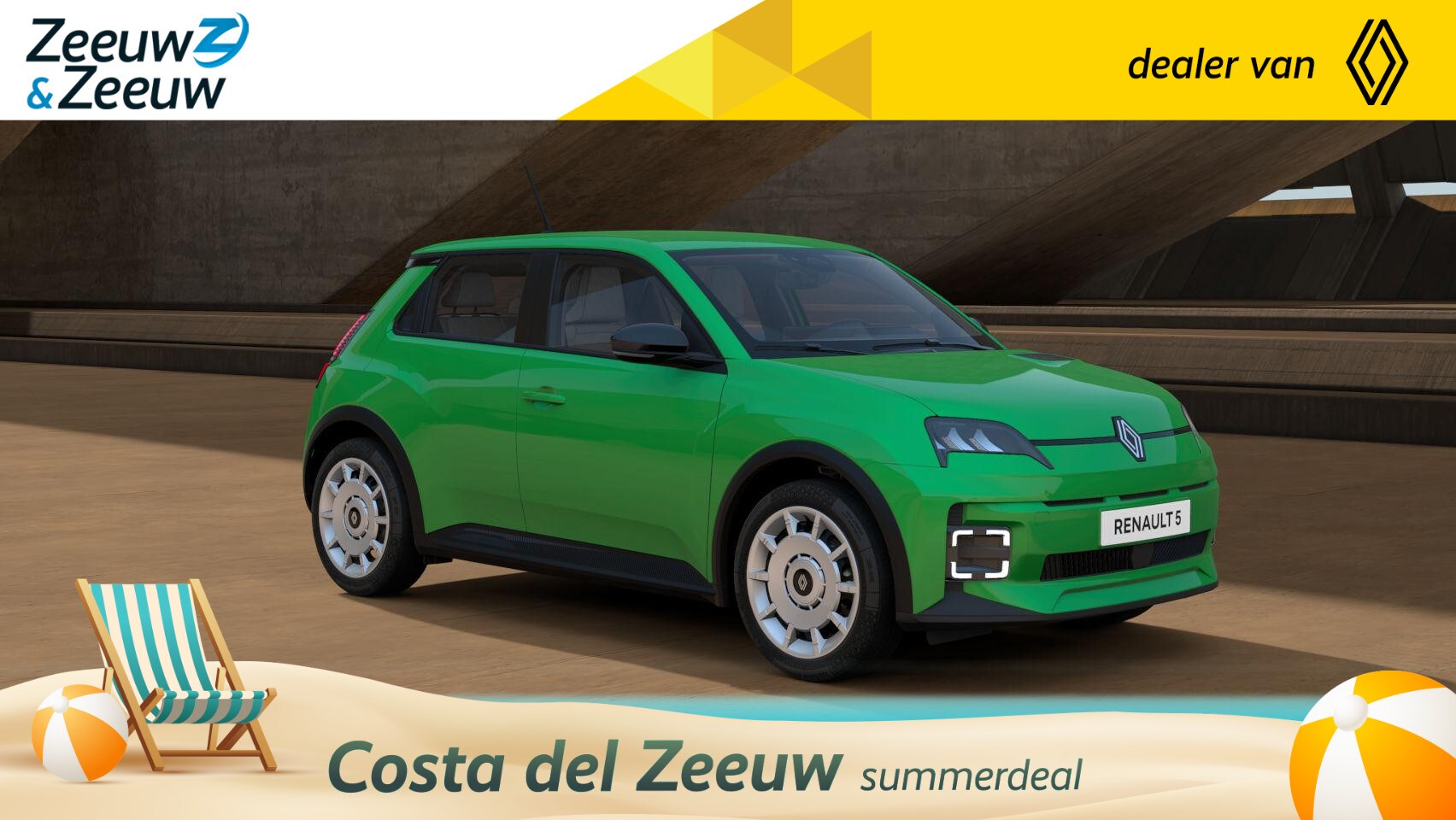 Renault 5 - urban range evolution 40 kWh | NU MET DE ZEEUW EN ZEEUW SWITCH ACTIE voor maar €349,- per - AutoWereld.nl