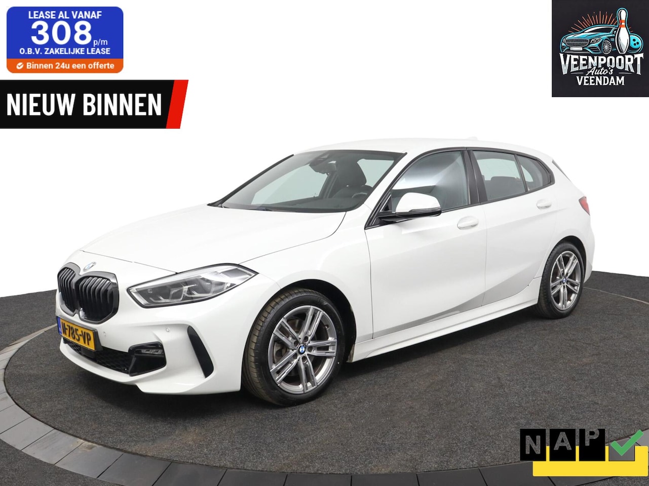 BMW 1-serie - 118i Sport Leder Airco Trekhaak Cruise M-sport - AutoWereld.nl