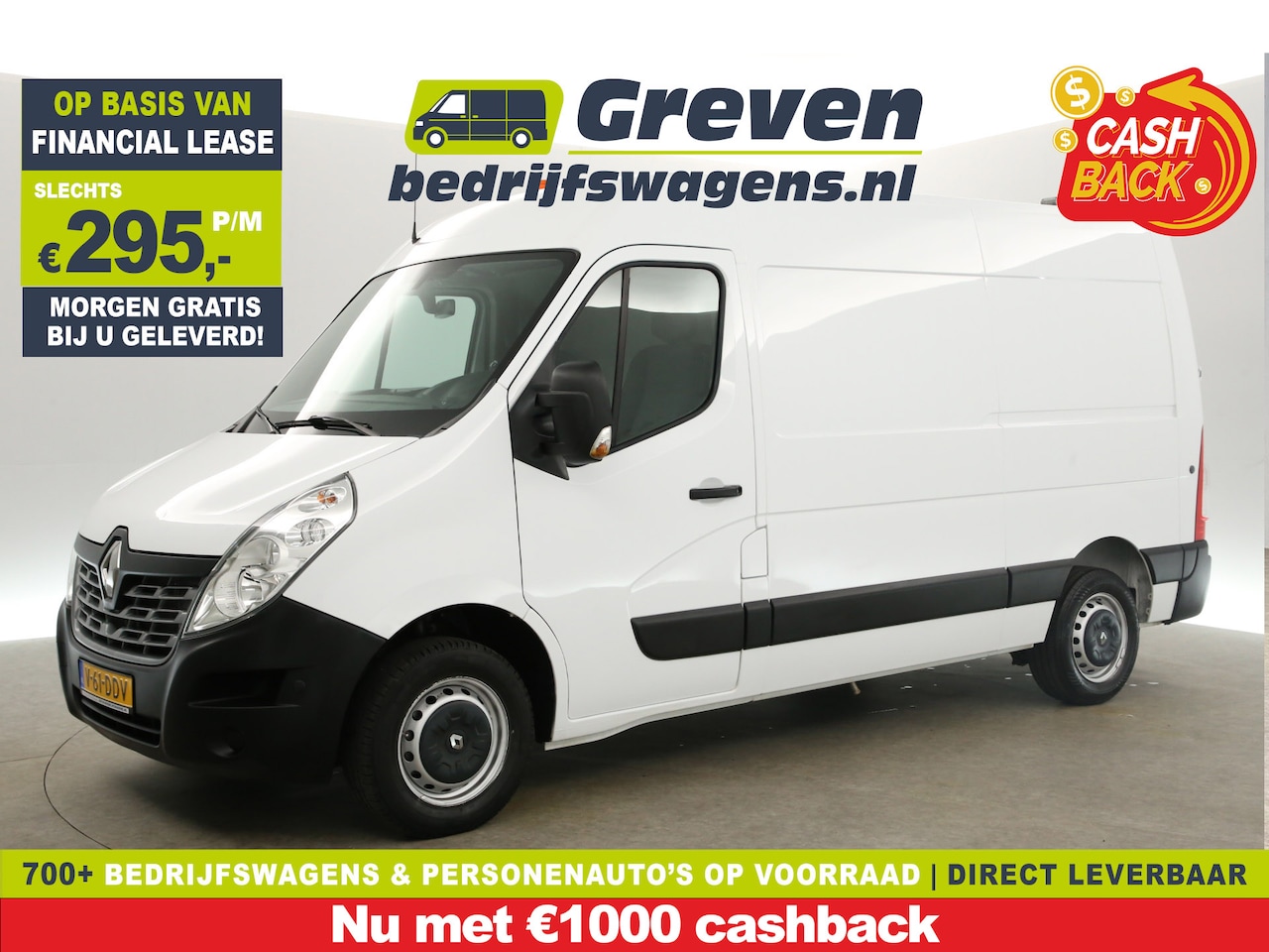 Renault Master - T33 2.3 dCi L2H2 146PK Marge Airco Camera Cruise Parkeersensoren Elektrpakket Trekhaak - AutoWereld.nl