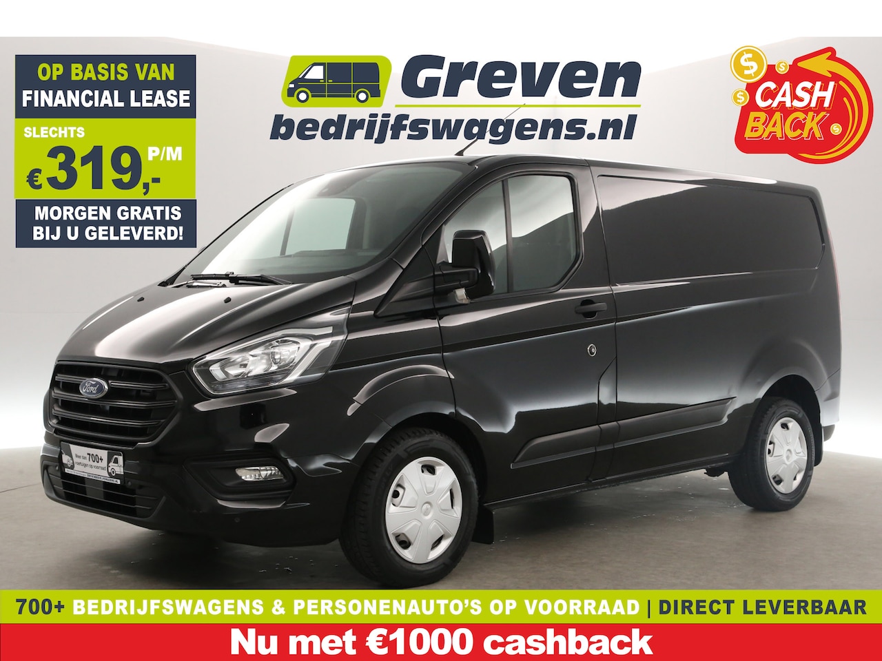 Ford Transit Custom - 280 2.0 TDCI L1H1 | Automaat | Airco | Cruise | Parkeersensoren | 3 Persoons - AutoWereld.nl