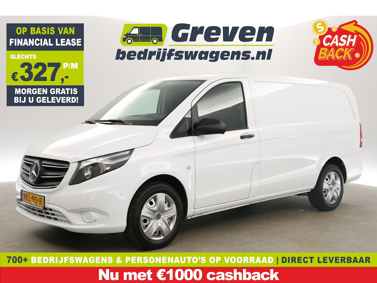 Mercedes-Benz Vito - 114 CDI Lang Automaat Airco Cruise Camera Carplay Navigatie PDC Elektrpakket - AutoWereld.nl