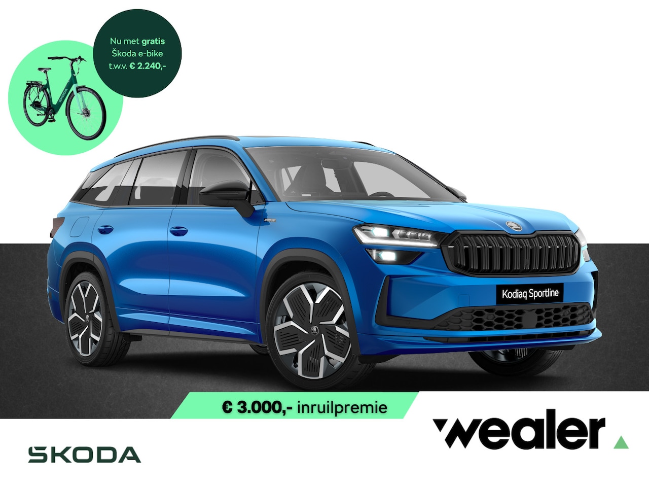 Skoda Kodiaq - Sportline Business 1.5 TSI PHEV 204 PK GRATIS E-BIKE | Trekhaak | Panorama dak | 20" licht - AutoWereld.nl