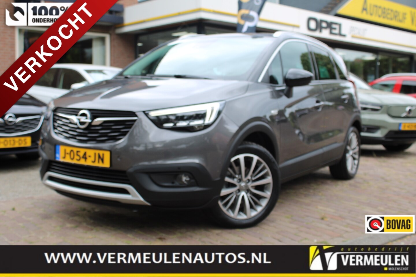 Opel Crossland X - 1.2 Turbo 130PK Ultimate Automaat + 17"/ Navi/ Clima/ Leder/ Full-LED/ Winterpakket/ Head- - AutoWereld.nl