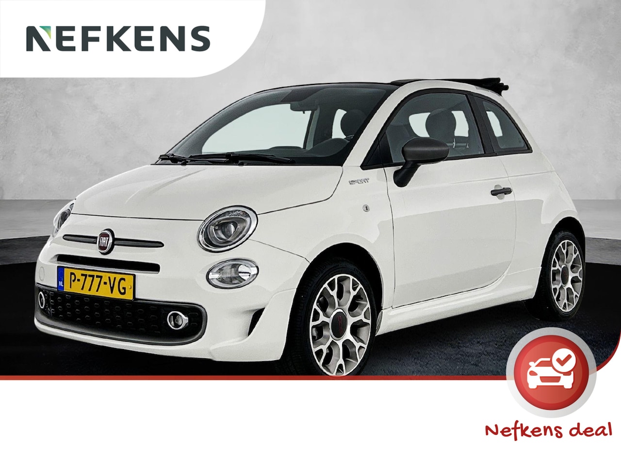 Fiat 500 C - 1.0 Hybrid Sport 69pk | Climate Control | Cruise Control | Soft top | Parkeersensoren Acht - AutoWereld.nl