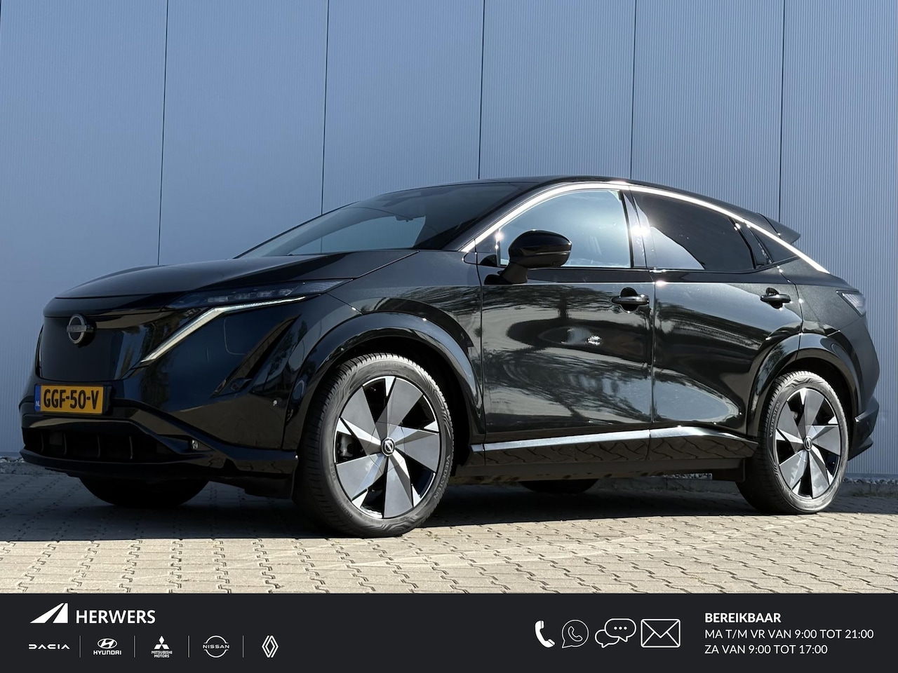 Nissan Ariya - Evolve 91 kWh / Elektrisch glazen panorama-dak/ Kunstlederen/alcantara bekleding/ Stoelver - AutoWereld.nl
