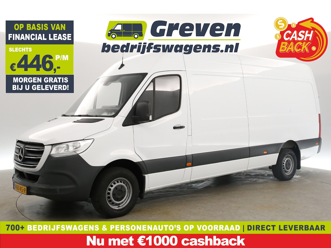 Mercedes-Benz Sprinter - 319 3.0 CDI L3H2 V6 | 191PK | Automaat | Airco | Cruise | Carplay | Camera | 3 Persoons | - AutoWereld.nl