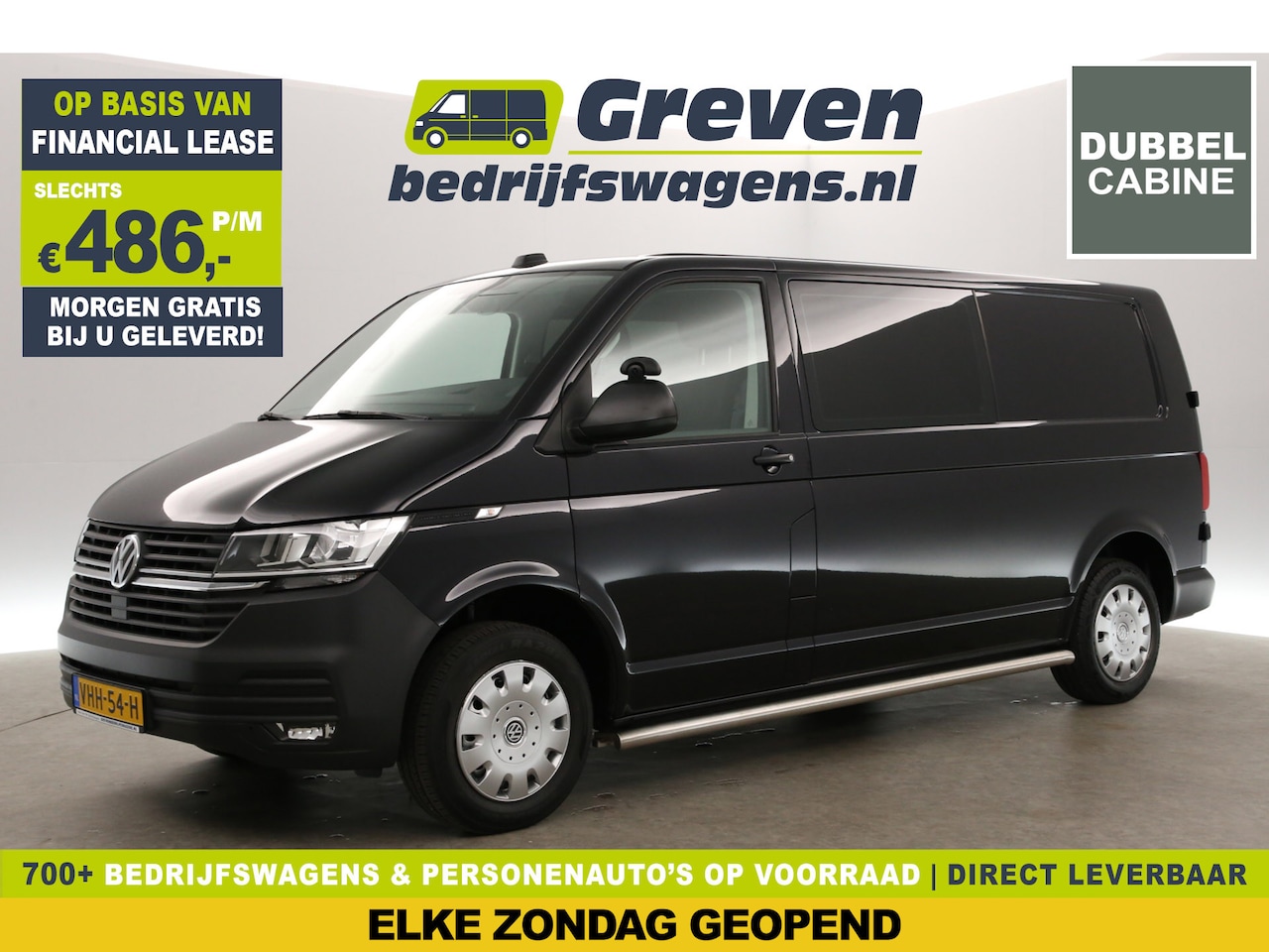 Volkswagen Transporter - 2.0 TDI L2H1 | 150PK | DC | 5 Persoons | DSG Automaat | Airco | Camera | Carplay | Cruise - AutoWereld.nl