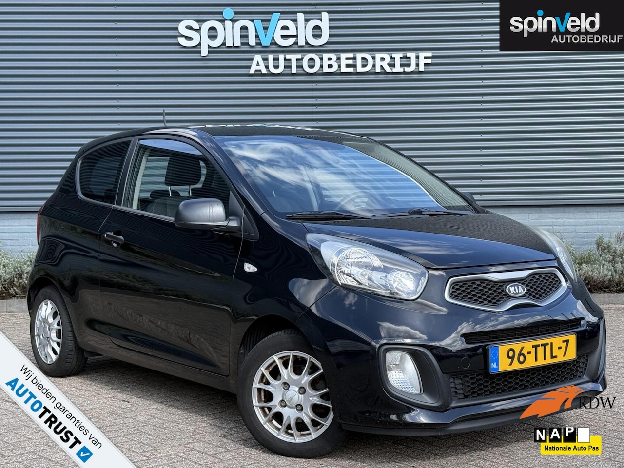 Kia Picanto - 1.0 CVVT Airco BJ`12 NAP NL Airco 3drs Lichtmetalenvelgen - AutoWereld.nl