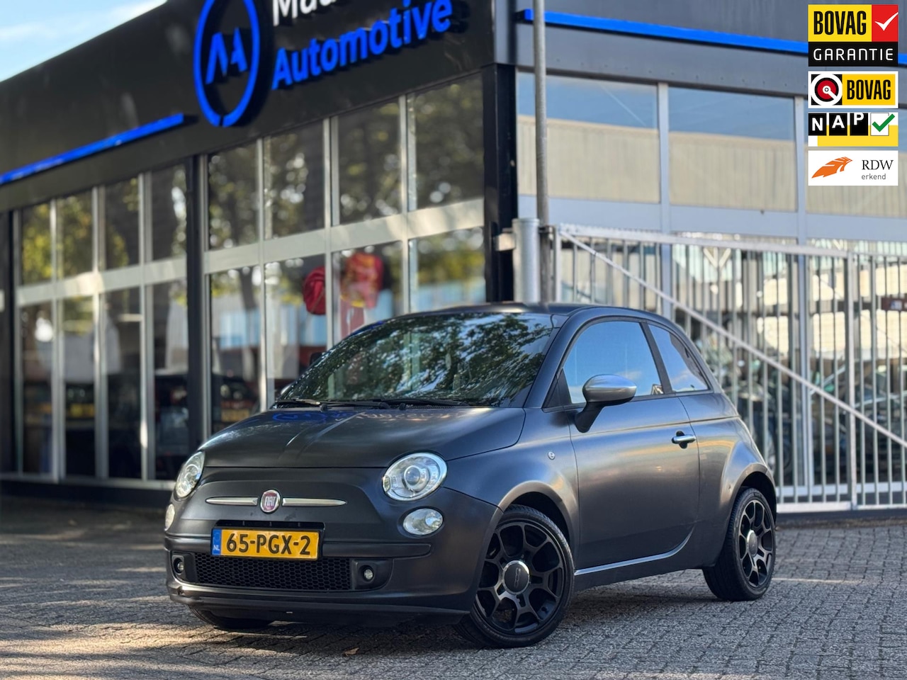Fiat 500 - 0.9 TwinAir Blackjack Airco Leder Sportvelgen - AutoWereld.nl