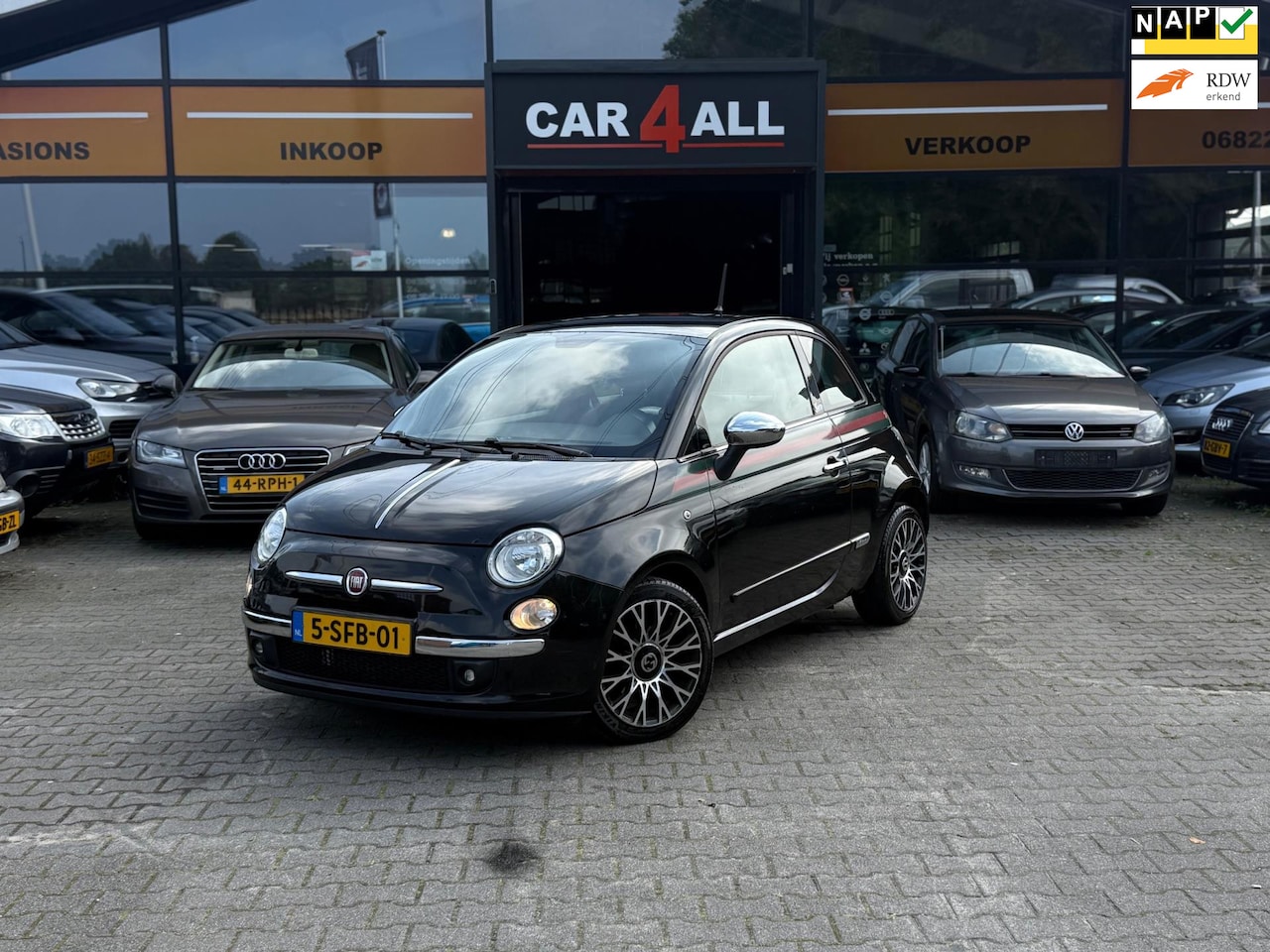 Fiat 500 - 0.9 TwinAir Lounge GUCCI/LEDER/PDC/CLIMA/LMVELGEN/APK 14-12-2025 - AutoWereld.nl