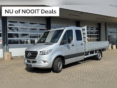 Mercedes-Benz Sprinter - 319 Chassis dubbelcabine met open laadbak, Autom | BPM Vrij | Airco | LED | Stoelverwarmin