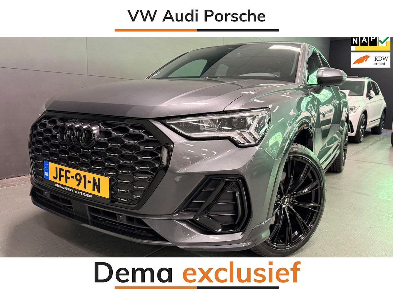 Audi Q3 Sportback - 45 TFSI e 2X S-LINE BLACKLINE 20'' V-COCKPIT/NAVI/DAB/LED/CAM/ECC/PDC/CRUISE/// - AutoWereld.nl