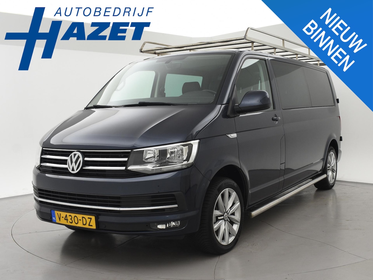 Volkswagen Transporter - 2.0 TDI 204 PK AUT. L2H1 DUBBEL CABINE + LEDER | SCHUIFDAK | 18 INCH | TREKHAAK - AutoWereld.nl