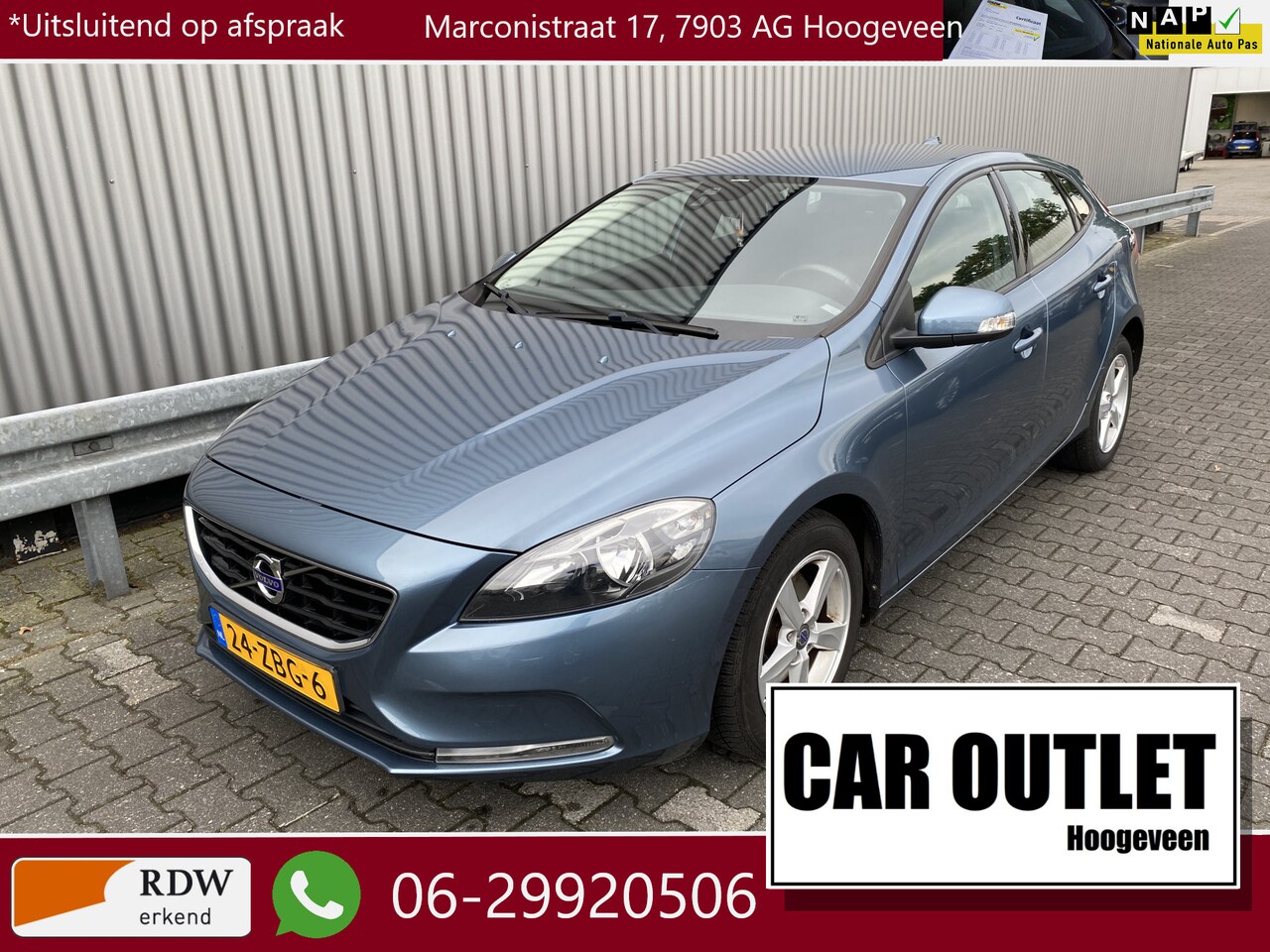 Volvo V40 - 1.6 T3 Kinetic Clima, CC, PDC & Cam, nw. APK – Inruil Mogelijk – - AutoWereld.nl
