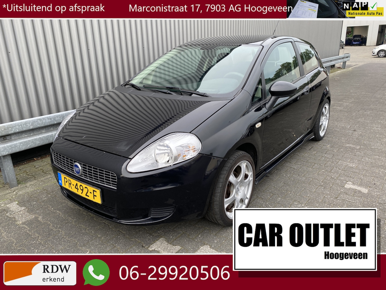 Fiat Grande Punto - 1.4 Active Airco, Sony-USB Audio, LM & Nieuwe APK – Inruil Mogelijk – - AutoWereld.nl