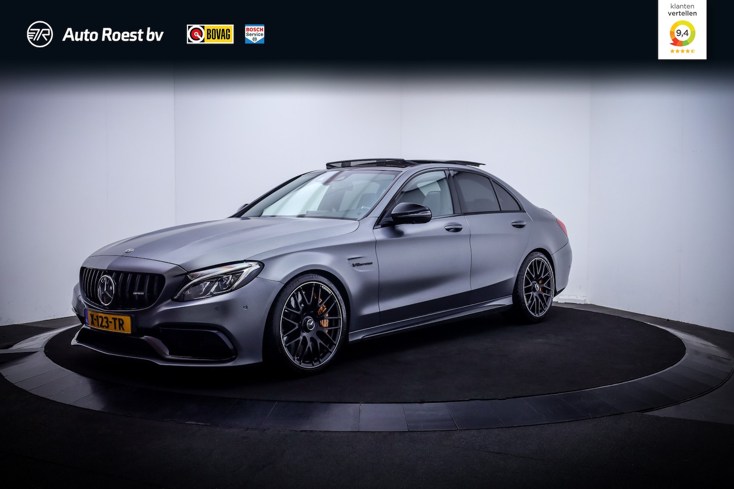 Mercedes-Benz C-klasse - AMG 63 S KERAMISCH | BURMESTER | AERO PAKK | SCHUIFDAK | 360 CAM | HEAD-UP | ADAPTIEF | LA - AutoWereld.nl