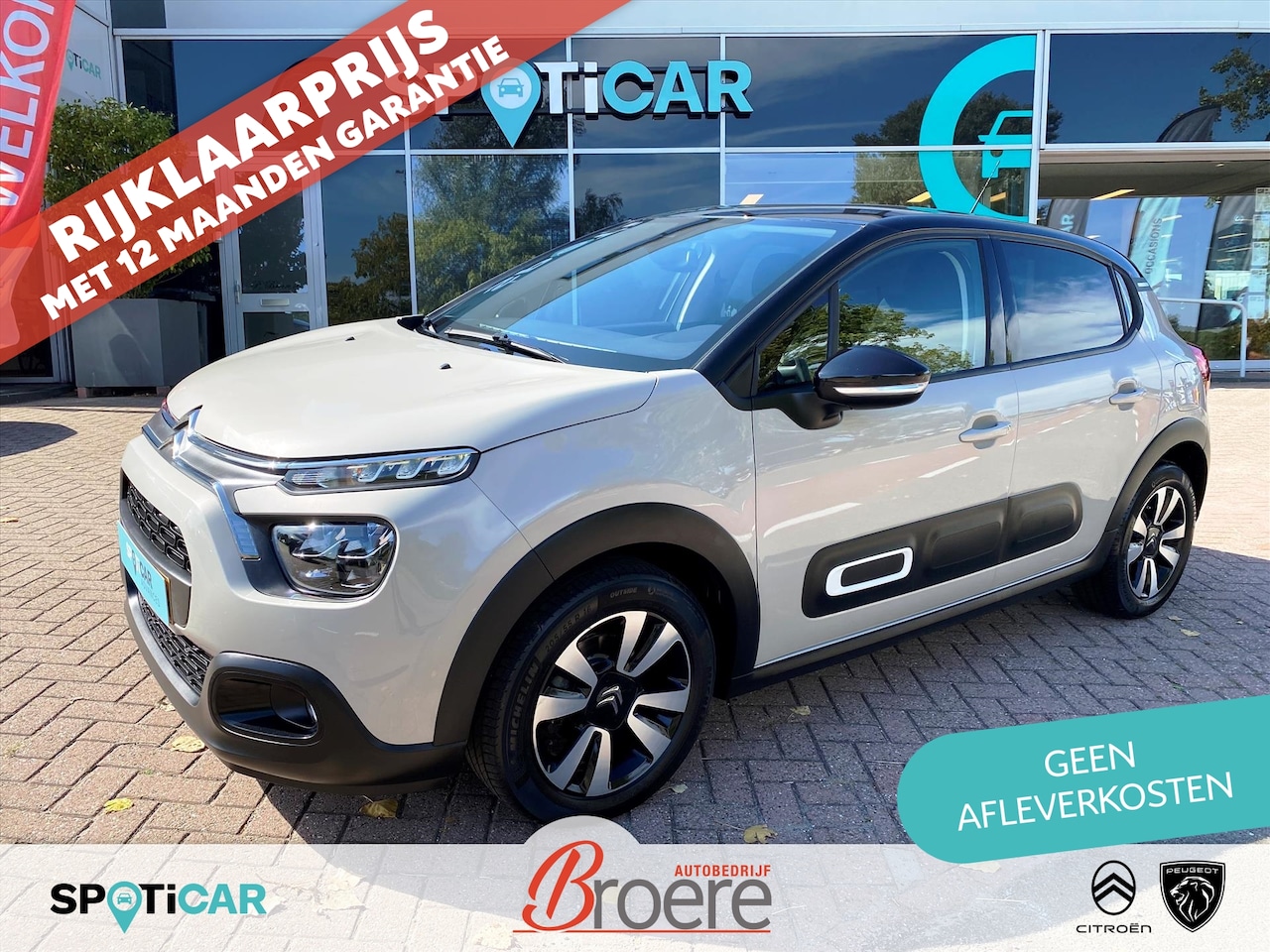 Citroën C3 - 1.2 83pk Shine | parkeersensoren, navigatie via apple carplay of android auto, dab, 16 inc - AutoWereld.nl