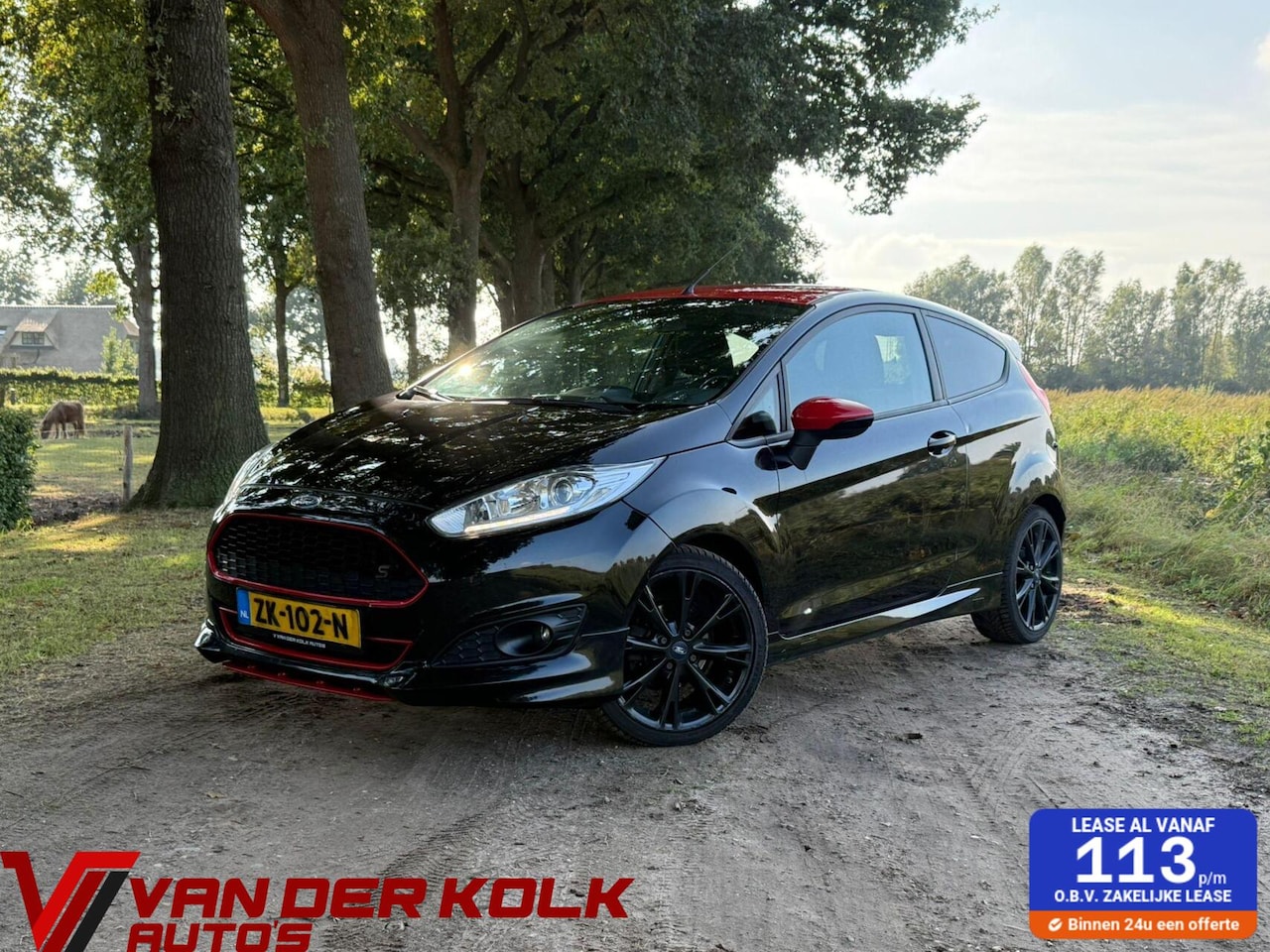 Ford Fiesta - 1.0 EcoBoost Red/Black Edition ST Nieuwe D-Riem Navi LED - AutoWereld.nl